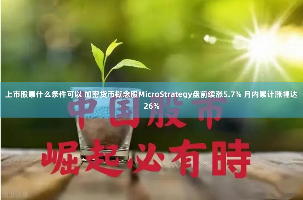 上市股票什么条件可以 加密货币概念股MicroStrategy盘前续涨5.7% 月内累计涨幅达26%